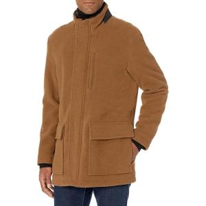 imageCole Haan Mens Wool Plush Car CoatCamel