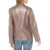 imageCole Haan Womens Leather Wingtip Collared JacketTaupe
