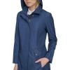 imageCole Haan Womens Packable Hooded Rain Jacket with BowCoastal Blue