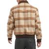 imageLevis Mens Mixed Media Western Plaid Bomber JacketCream Plaid