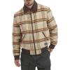 imageLevis Mens Mixed Media Western Plaid Bomber JacketCream Plaid