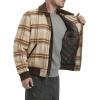 imageLevis Mens Mixed Media Western Plaid Bomber JacketCream Plaid