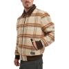 imageLevis Mens Mixed Media Western Plaid Bomber JacketCream Plaid