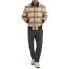 imageLevis Mens Mixed Media Western Plaid Bomber JacketCream Plaid