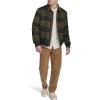 imageLevis Mens Mixed Media Western Plaid Bomber JacketGreen Plaid
