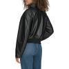 imageLevis Womens Faux Leather Bomber with Laydown CollarBlack