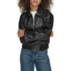 imageLevis Womens Faux Leather Bomber with Laydown CollarBlack