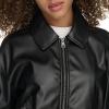 imageLevis Womens Faux Leather Bomber with Laydown CollarBlack