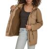 imageLevis Womens Plus Four Pocket Hooded Military JacketCamel Cotton