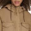 imageLevis Womens Plus Four Pocket Hooded Military JacketCamel Cotton