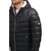imageTommy Hilfiger Mens Midweight Sherpa Lined Hooded Water Resistant Puffer JacketBlack