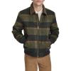 imageLevis Mens Mixed Media Western Plaid Bomber JacketGreen Plaid