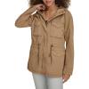 imageLevis Womens Plus Four Pocket Hooded Military JacketCamel Cotton