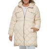 imageLevis Womens Soft Sherpa Lined Diamond Quilted Long Parka JacketIvory
