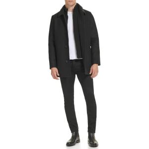 imageKenneth Cole Mens Wool Top CoatInner Quilted Black