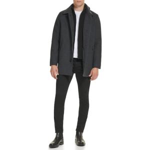 imageKenneth Cole Mens Wool Top CoatInner Quilted Charcoal