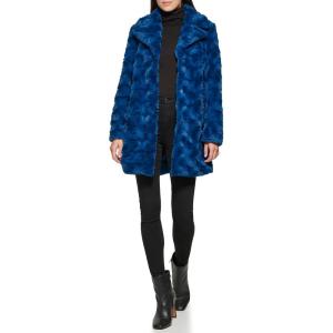 imageKenneth Cole Womens Heavy Weight Down Puffer JacketMink Style Teal