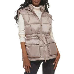 imageLevis Womens Quilted Megan Hooded Puffer JacketLight Grey Vest