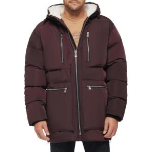 imageTommy Hilfiger Mens Heavyweight Quilted Sherpa Hooded ParkaPort