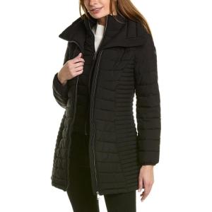 imageDKNY Womens Long Quilted Puffer JacketBlack