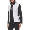 imageCalvin Klein Womens Scuba Sleeve Quilted Jacked With Detachable HoodQuilted White