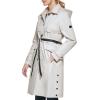 imageKARL LAGERFELD Paris Womens Belted Trench CoatButton Up Sand