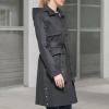 imageKARL LAGERFELD Paris Womens Belted Trench CoatButton Up Slate