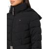 imageTommy Hilfiger Womens Heavy Weight Belted Puffer with Silver HardwareBlack