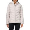 imageCalvin Klein Womens Classic Hooded Zip Front Puffer CoatGrey Owl