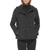 imageCalvin Klein Womens Rain Anorak Cotton Jacket with Snap and Zip Closure Standard and Plus SizePatch Pocket Black