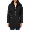 imageTommy Hilfiger Womens Heavy Weight Belted Puffer with Silver HardwareBlack