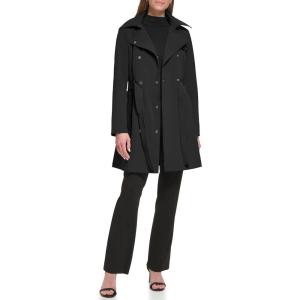 imageKARL LAGERFELD Paris Womens Belted Trench CoatBelted Black
