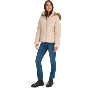 imageTommy Hilfiger Womens Faux Fur Trimmed Short PufferChino