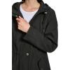 imageTommy Hilfiger Womens Hooded Transitional Adjustable Waist Softshell Rain CoatBlack