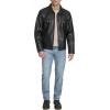 imageLevis Mens Faux Leather Modern Trucker JacketBlack