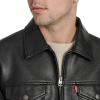imageLevis Mens Faux Leather Modern Trucker JacketBlack