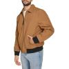 imageLevis Mens Lightweight Softshell Varsity Rib Knit Bomber JacketWorker Brown