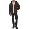 imageLevis Mens Workwear Cotton Canvas Hoody Bomber Jacket Regular ampamp Big ampamp Tall SizesChocolate Brown Quilted