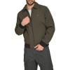 imageLevis Mens Lightweight Softshell Varsity Rib Knit Bomber JacketOlive