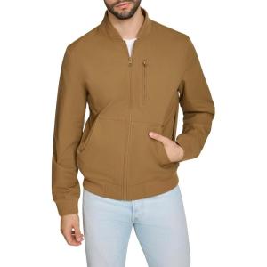 imageLevis Mens Rib Knit Bomber with Chest Zip PocketWorker Brown