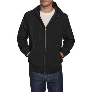 imageLevis Mens Workwear Cotton Canvas Hoody Bomber Jacket Regular ampamp Big ampamp Tall SizesBlack Lightweight