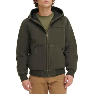 imageLevis Mens Workwear Cotton Canvas Hoody Bomber Jacket Regular ampamp Big ampamp Tall SizesOlive Quilted