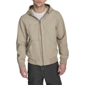imageLevis Mens Workwear Cotton Canvas Hoody Bomber Jacket Regular ampamp Big ampamp Tall SizesStone Lightweight