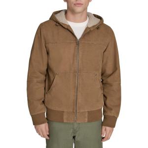 imageLevis Mens Workwear Cotton Canvas Hoody Bomber Jacket Regular ampamp Big ampamp Tall SizesWorker Brown