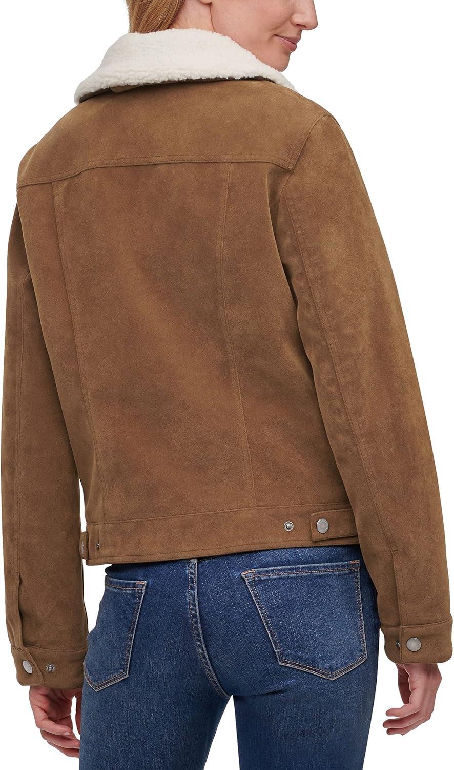 imageLevis Womens Classic Sherpa Lined Trucker JacketCognac Faux Shearling
