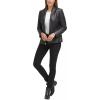 imageCole Haan Womens Leather Wing Collared Jacket Standard and Plus SizeTrue Black