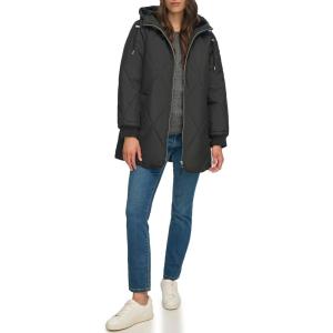 imageTommy Hilfiger Womens Zipup Quilted CoatBlack