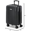 imageMarc New York Horizon 21quot Upright Luggage Black Carry OnBlack