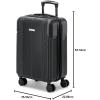imageMarc New York Horizon 21quot Upright Luggage Black Carry OnBlack