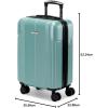 imageMarc New York Horizon 21quot Upright Luggage Black Carry OnCool Mint